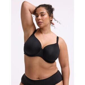 Torrid Curve Full Coverage Lightly Lined Smooth Bra black neutral plus size 42DD